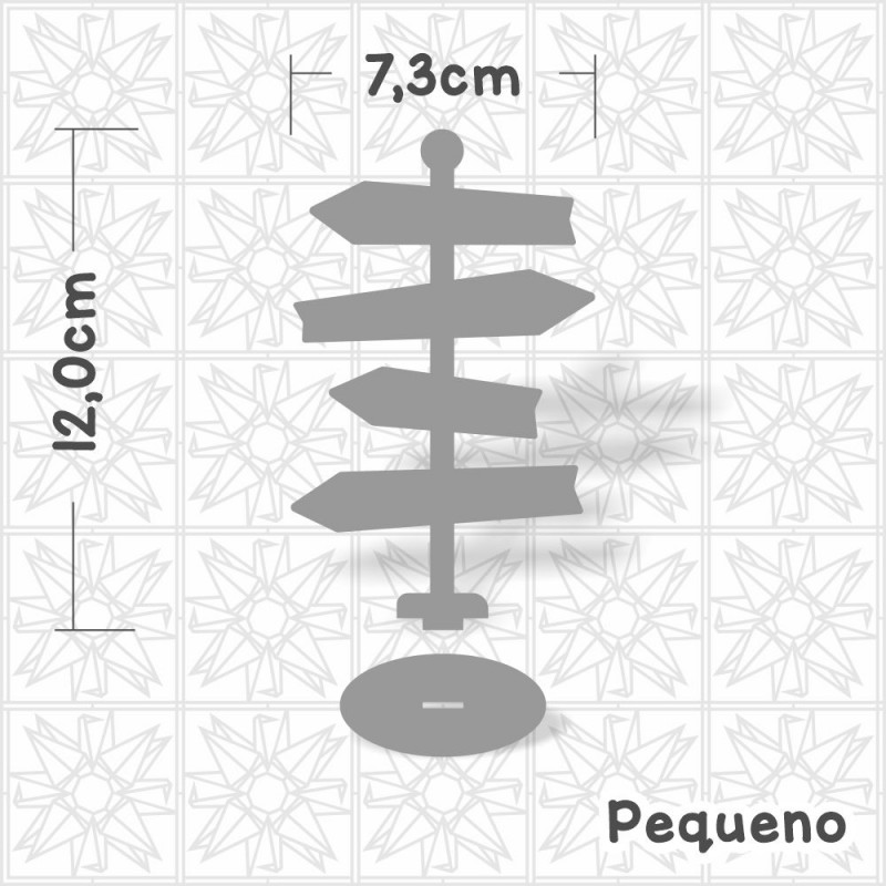 Display de placas indicavas com base em mdf de 3mm cru, rustico para artesanato