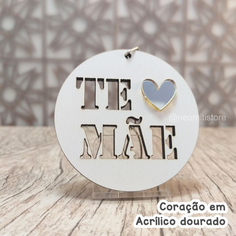 lembrancinha chaveiro dia das mães te amo com acrílico colorido 