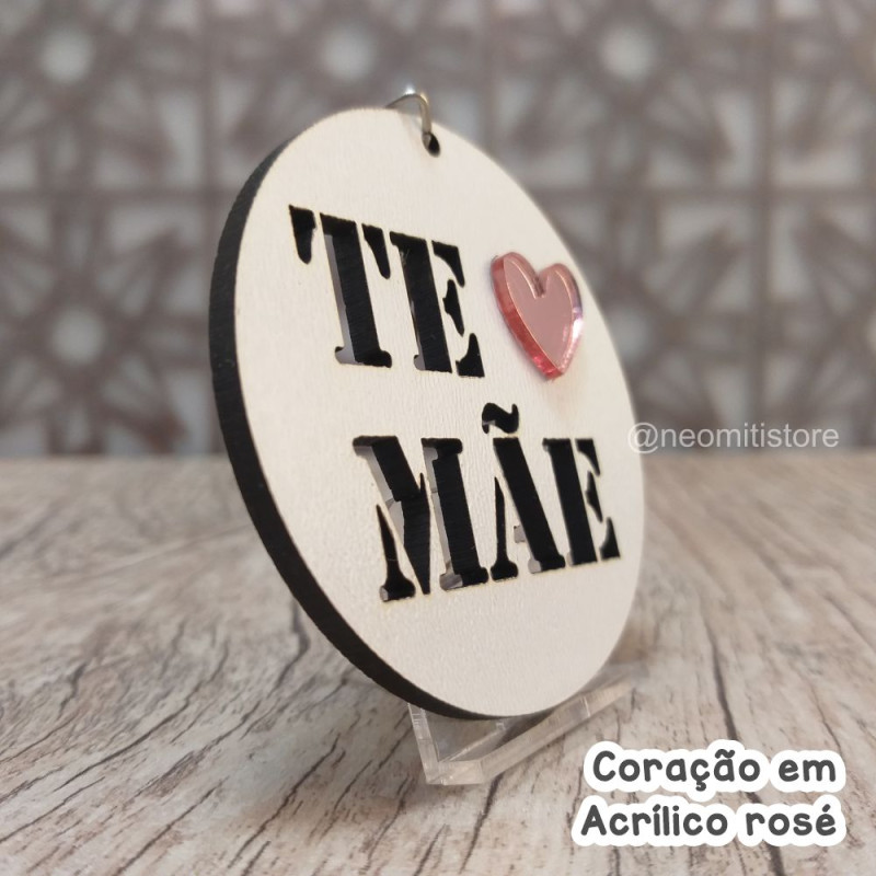 lembrancinha chaveiro dia das mães te amo com acrílico colorido 