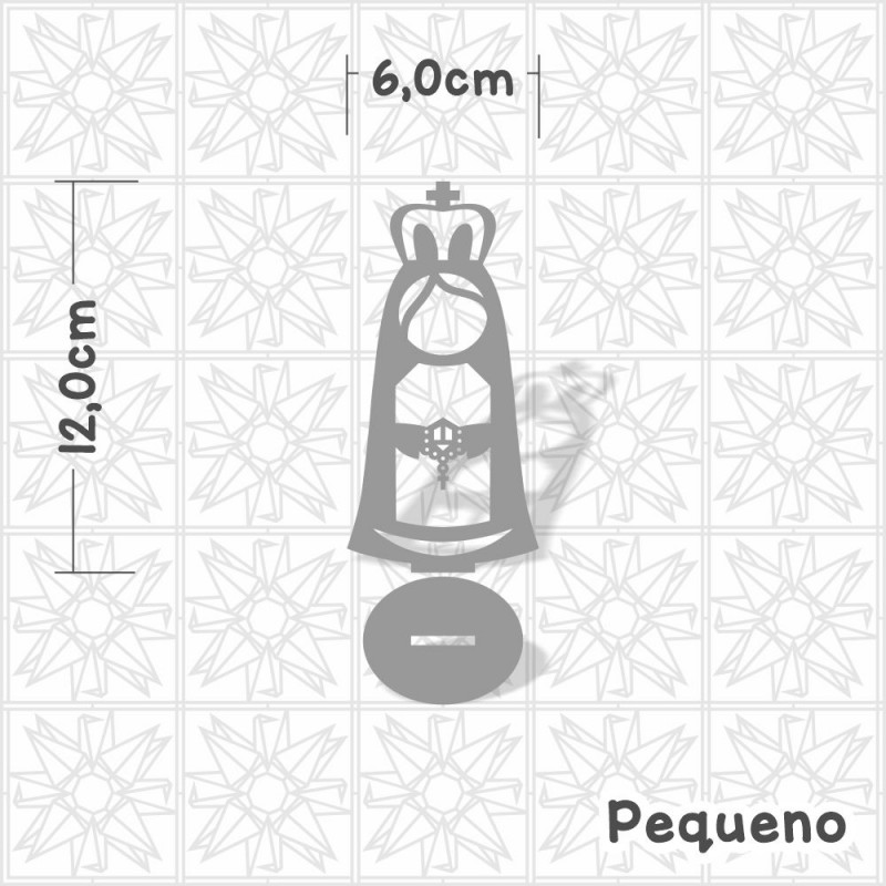 Nossa Senhora com base em MDF de 3mm cru cortado a laser