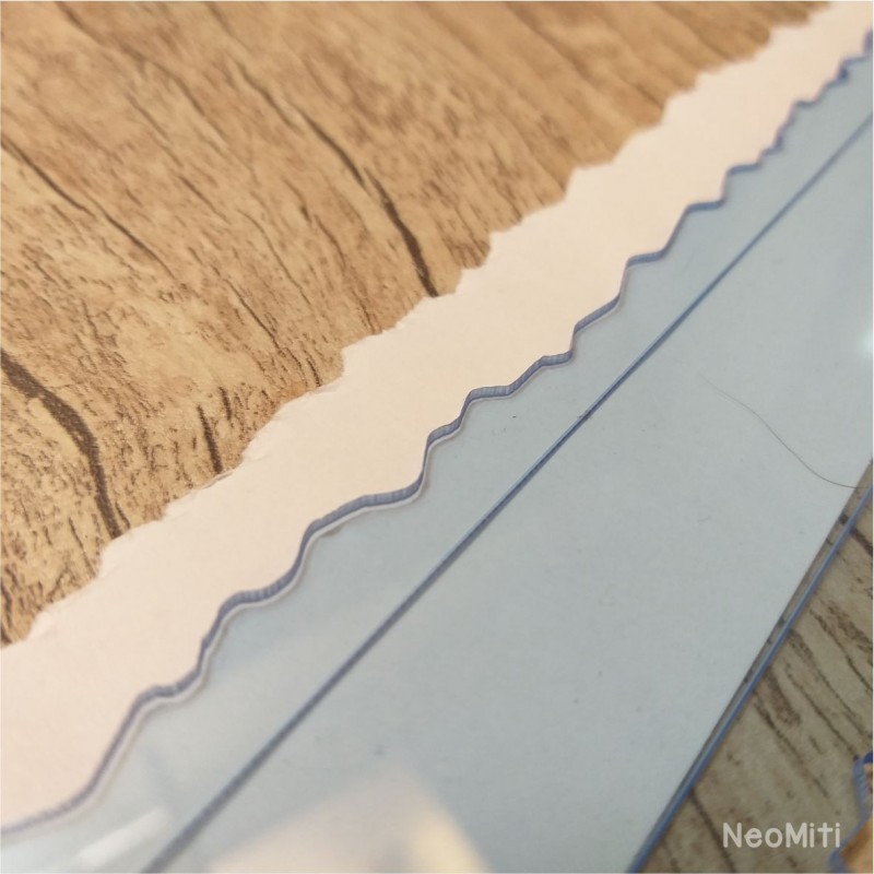 régua para picotar rasgar borda papel scrapbook