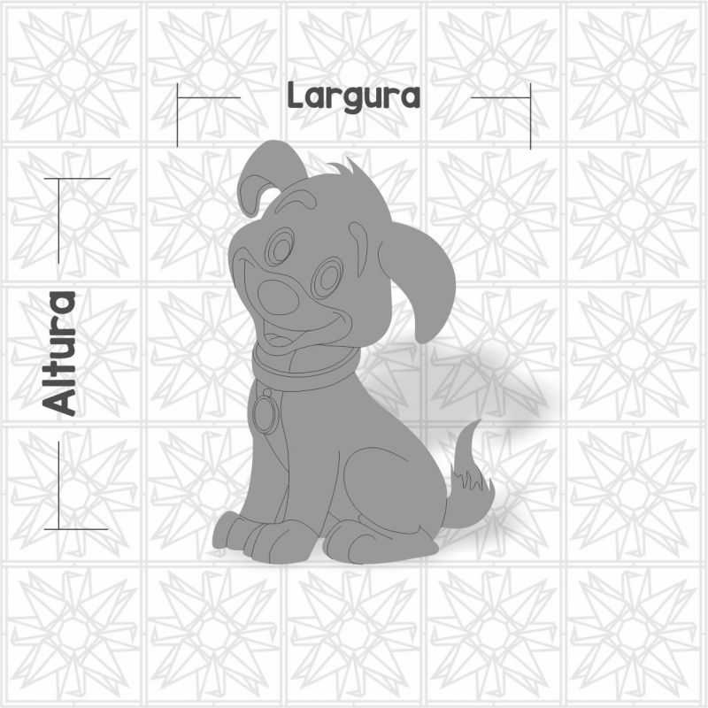 Aplique cachorro sentado