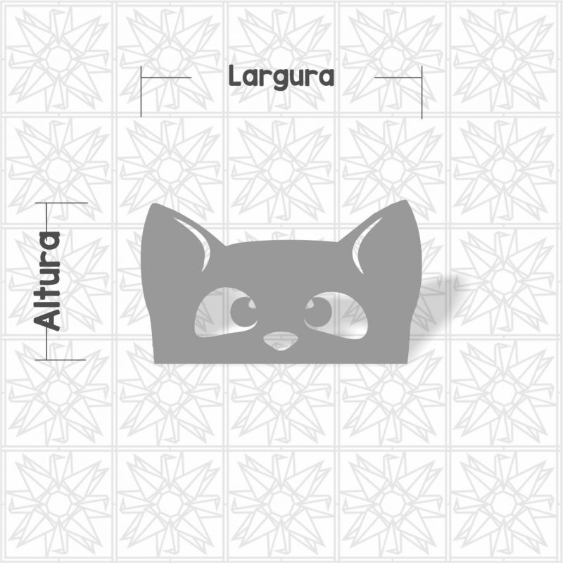 Aplique gato cabeça