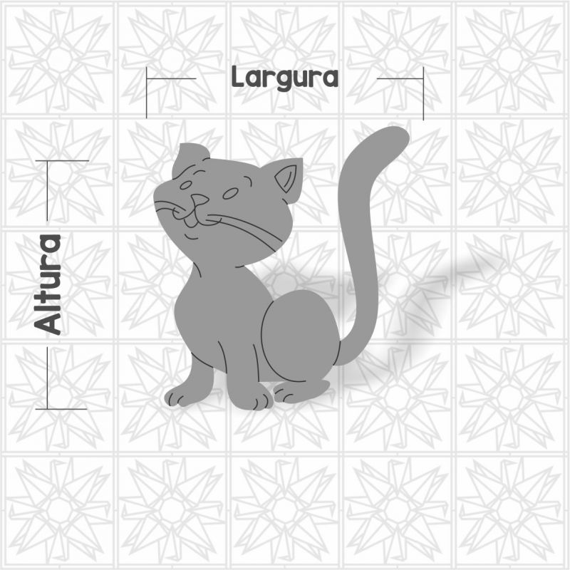 Aplique gato sorrindo