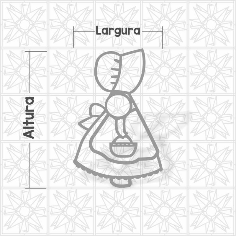 Aplique Menina Camponesa