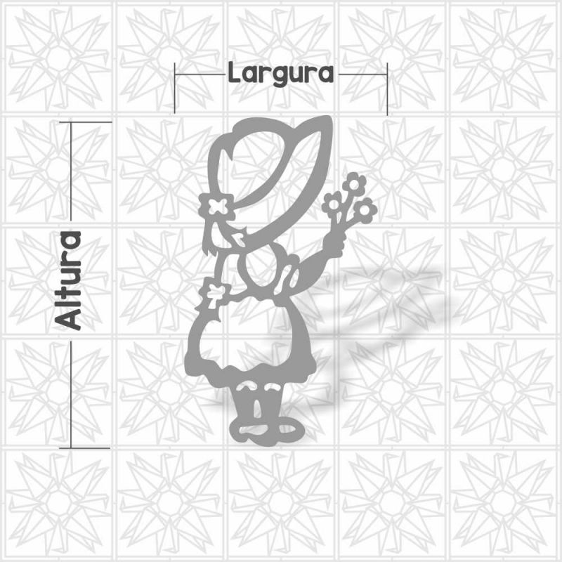 Aplique Menina Camponesa