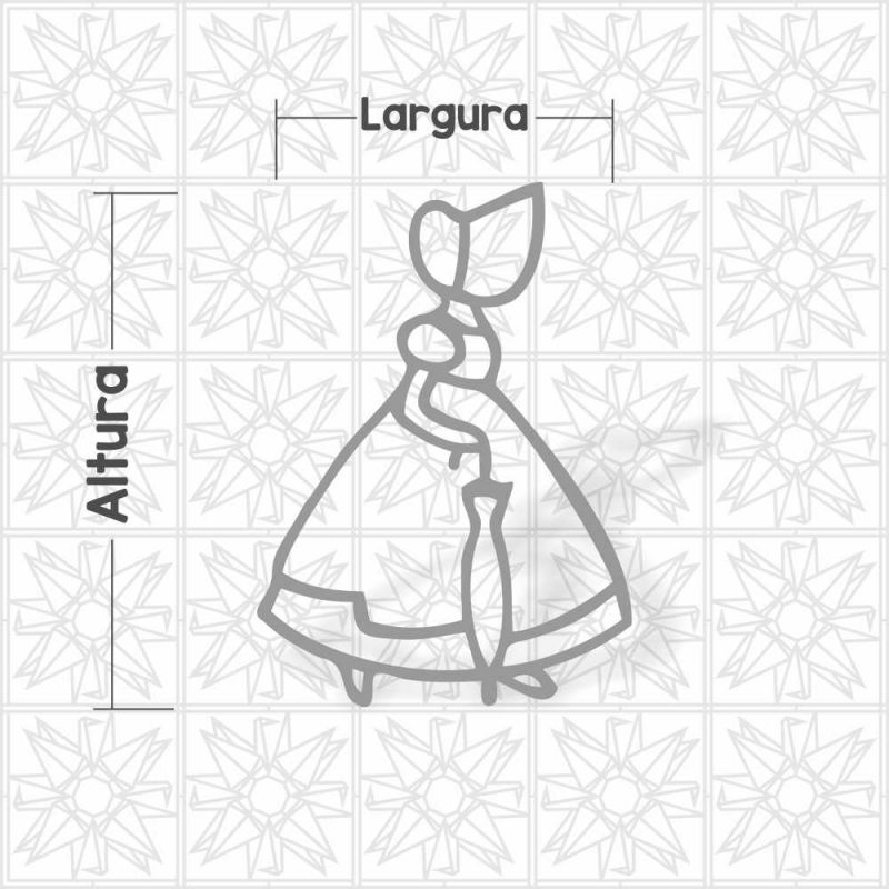 Aplique Menina Camponesa