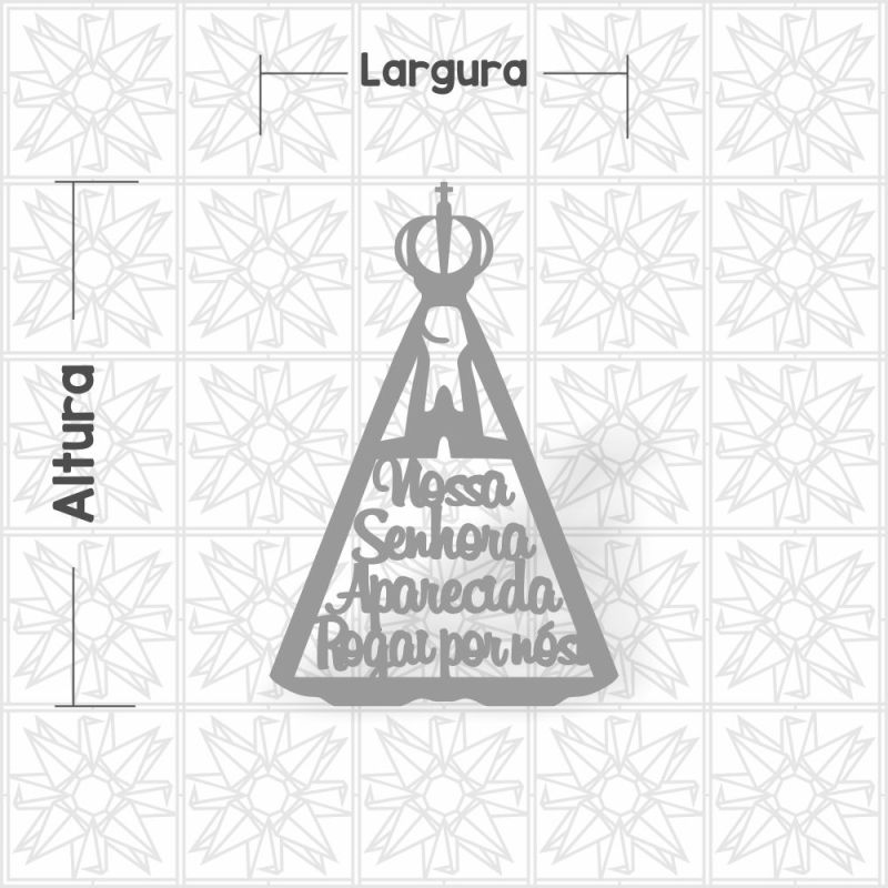 Aplique Nossa Senhora Rogai por nós