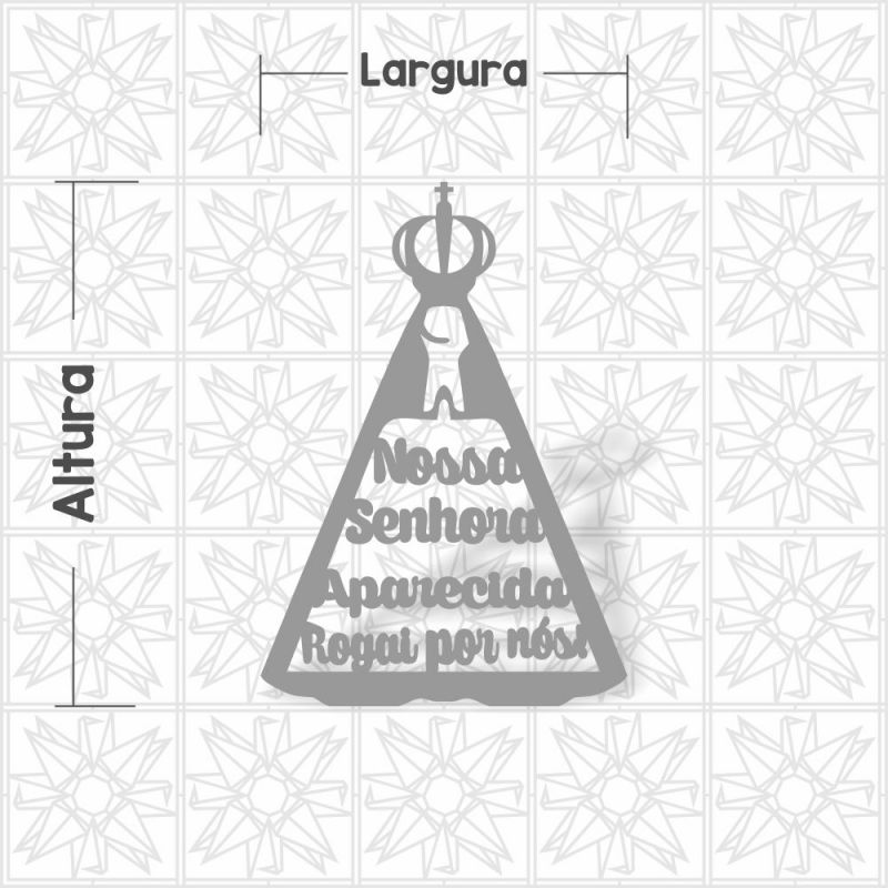 Aplique Nossa Senhora Rogai por nós