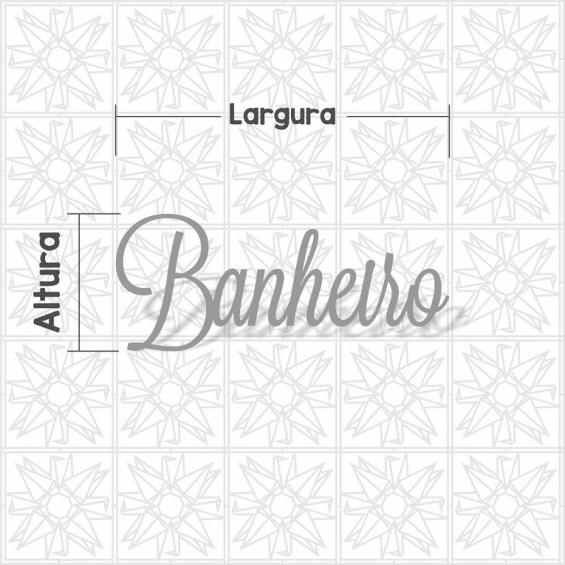 Banheiro - cursivo