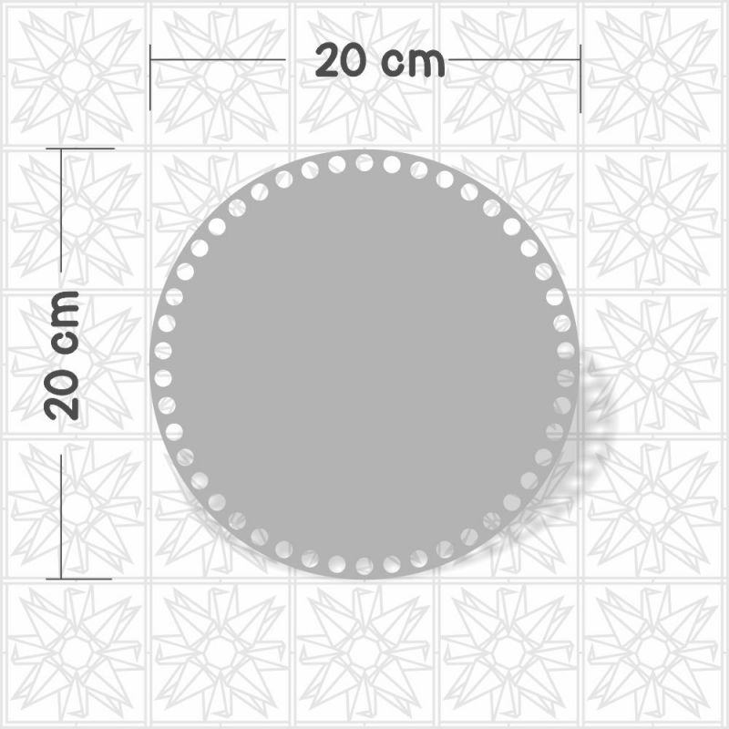 Base de Crochê redonda 20 cm x 20 cm