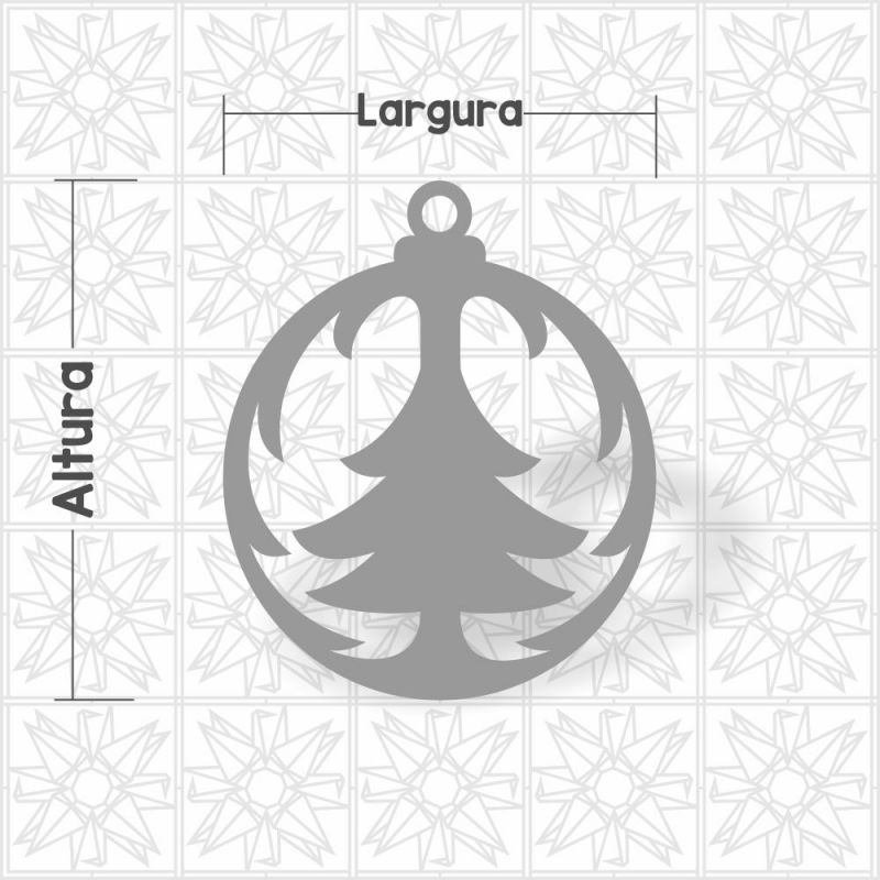 Bola de Natal com árvore