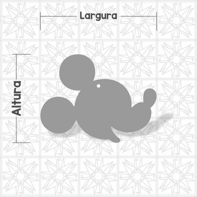 Cabeça Mickey perfil com furo