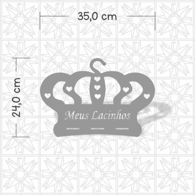 Cabide coroa Meus Lacinhos -3 fitas
