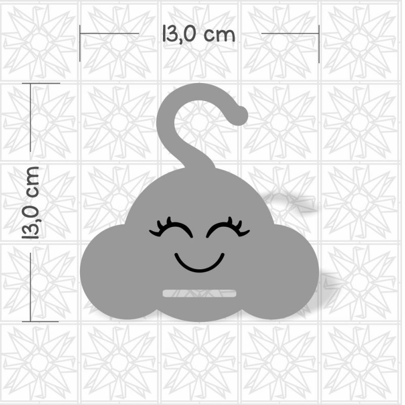 Cabide Nuvem para laços - 1 fita