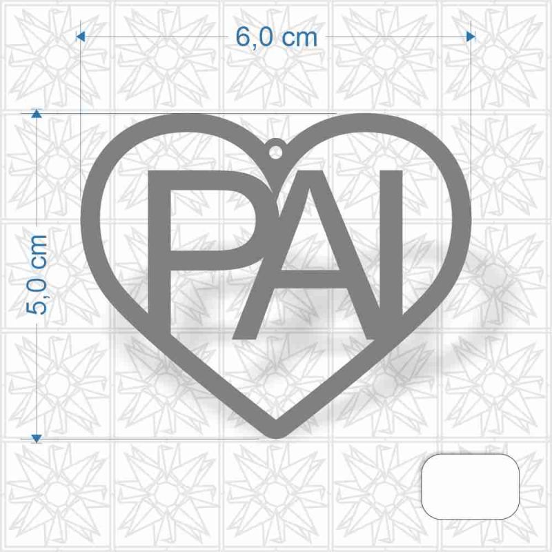 Chaveiro Dia dos Pais em MDF 3 mm c/ face branca