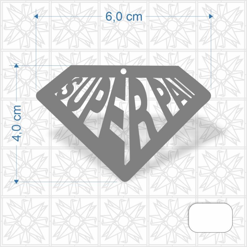 Chaveiro Dia dos Pais em MDF 3 mm c/ uma face branca