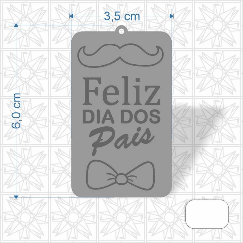 Chaveiro Dia dos Pais em MDF 3 mm c/ uma face branca