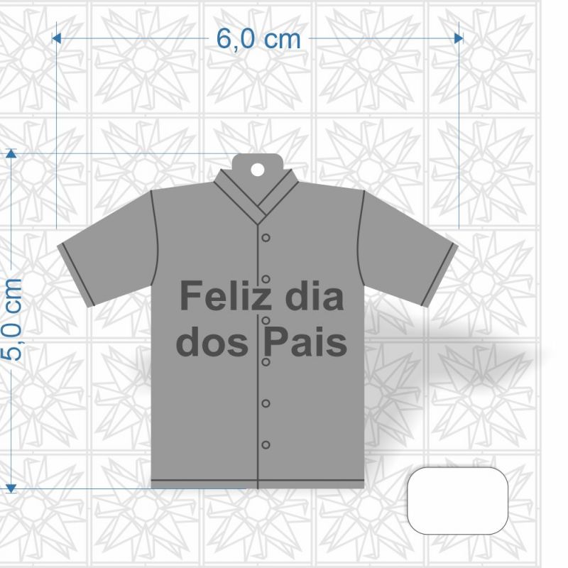 Chaveiro Dia dos Pais em MDF 3 mm c/ uma face branca