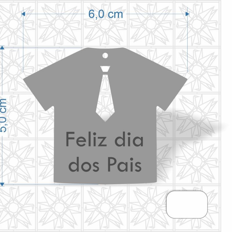 Chaveiro Dia dos Pais em MDF 3 mm c/ uma face branca