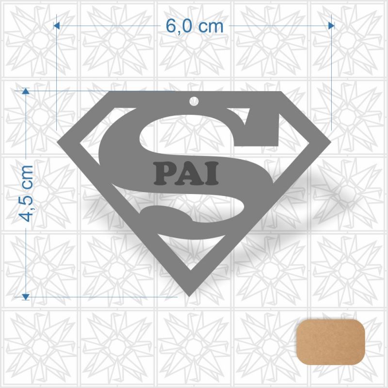 Chaveiro Dia dos Pais em MDF 3 mm cru