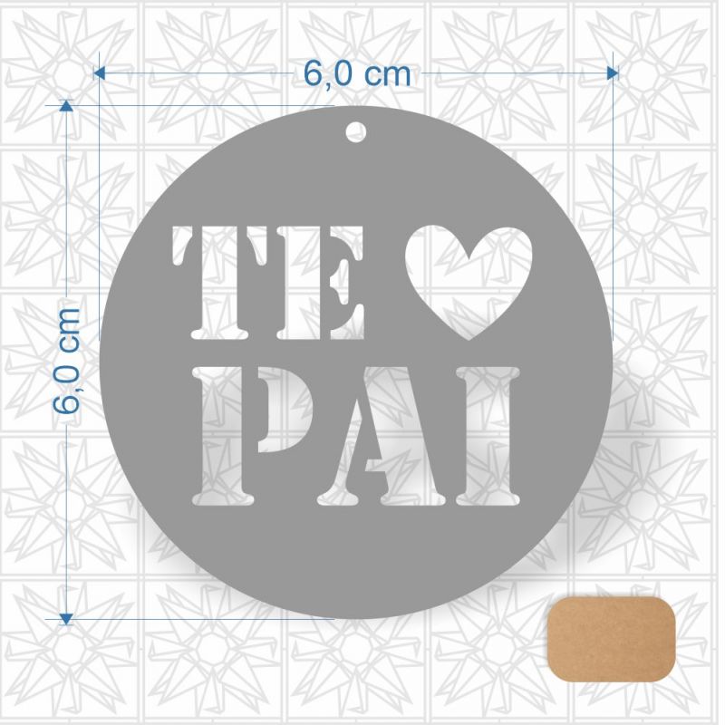 Chaveiro Dia dos Pais em MDF 3 mm cru