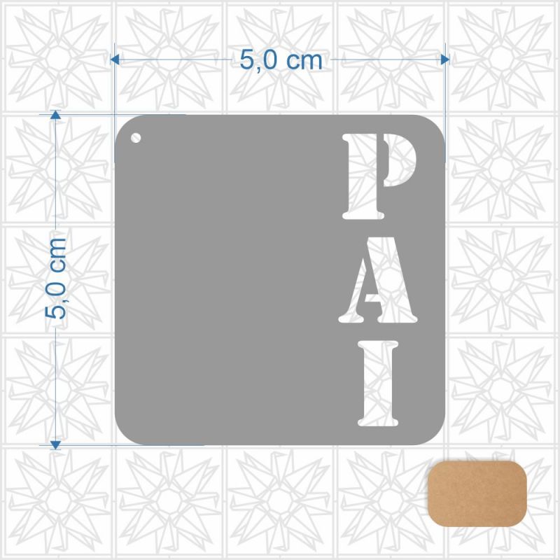 Chaveiro Dia dos Pais em MDF 3 mm cru