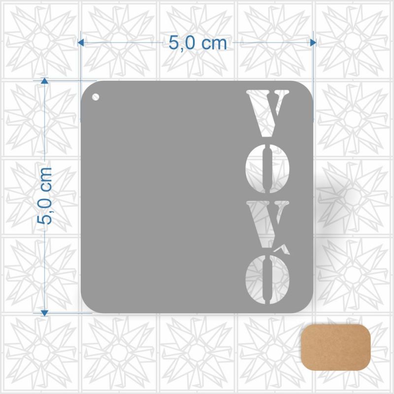 Chaveiro Dia dos Pais Vovô em MDF 3 mm cru