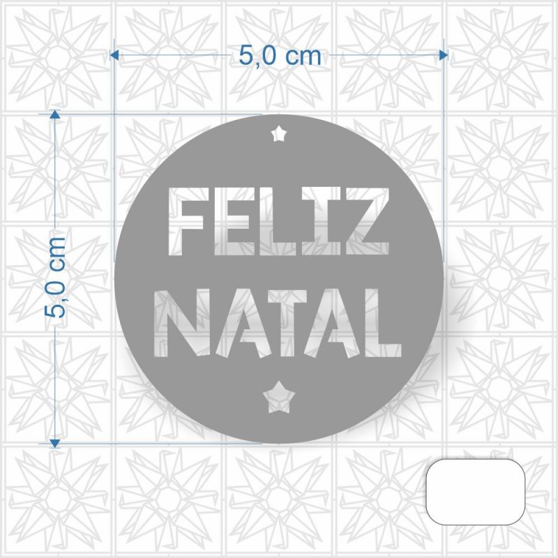Chaveiro Feliz Natal em MDF 3 mm c/ uma face branca