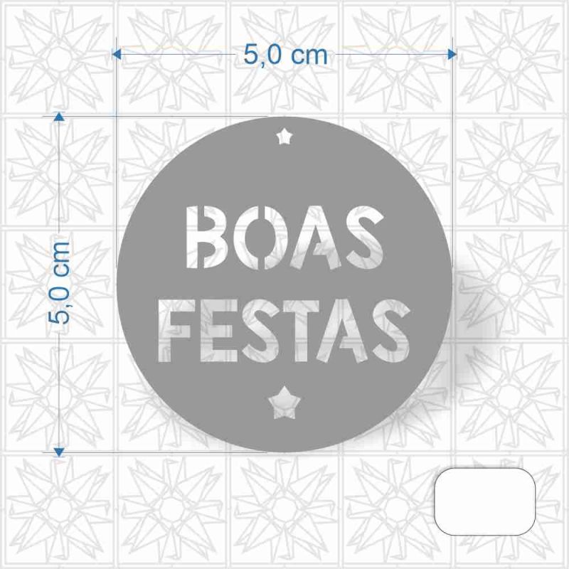 Chaveiro Natal Boas Festas em MDF 3 mm c/ uma face branca