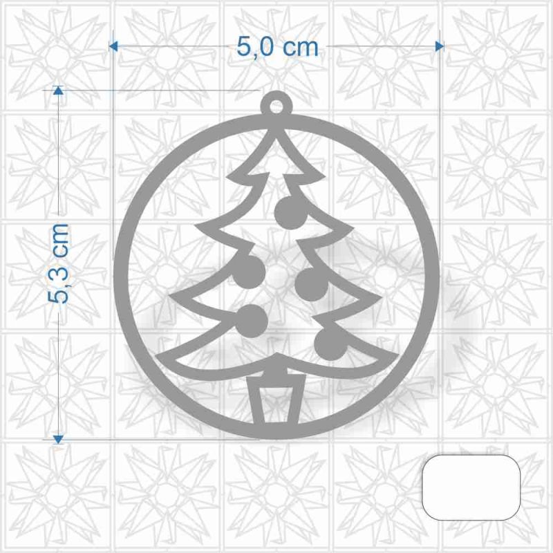 Chaveiro Natal em MDF 3 mm c/ uma face branca
