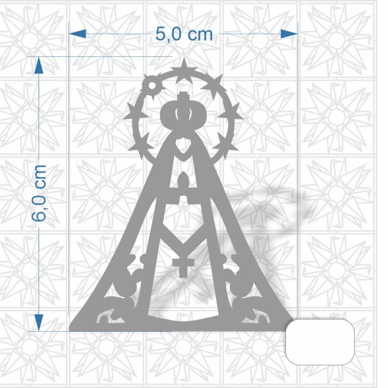 Chaveiro Nossa Senhora em MDF 3 mm c/ uma face branca