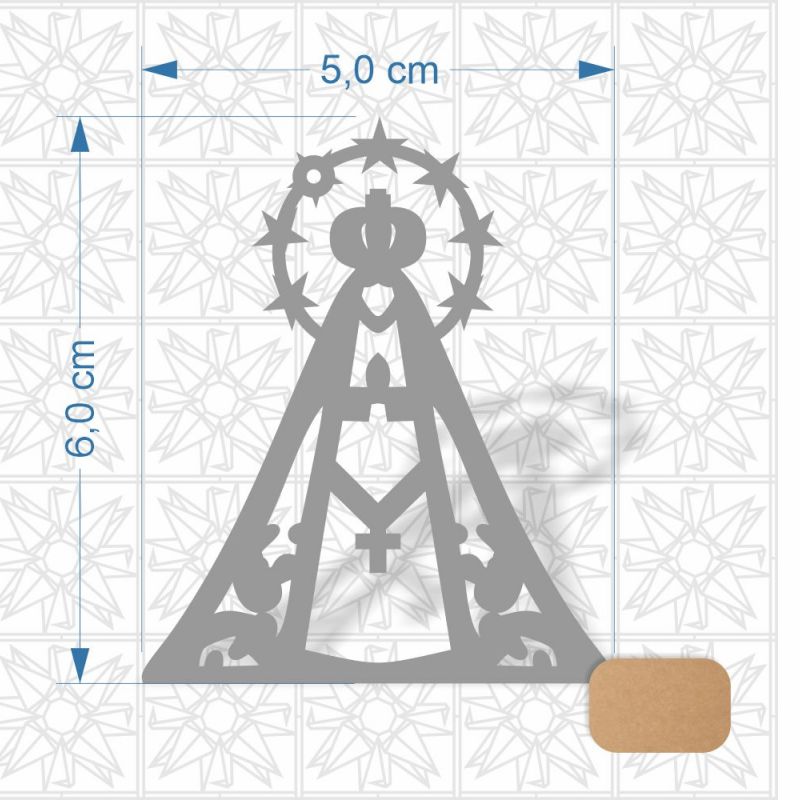 Chaveiro Nossa Senhora em MDF 3 mm cru