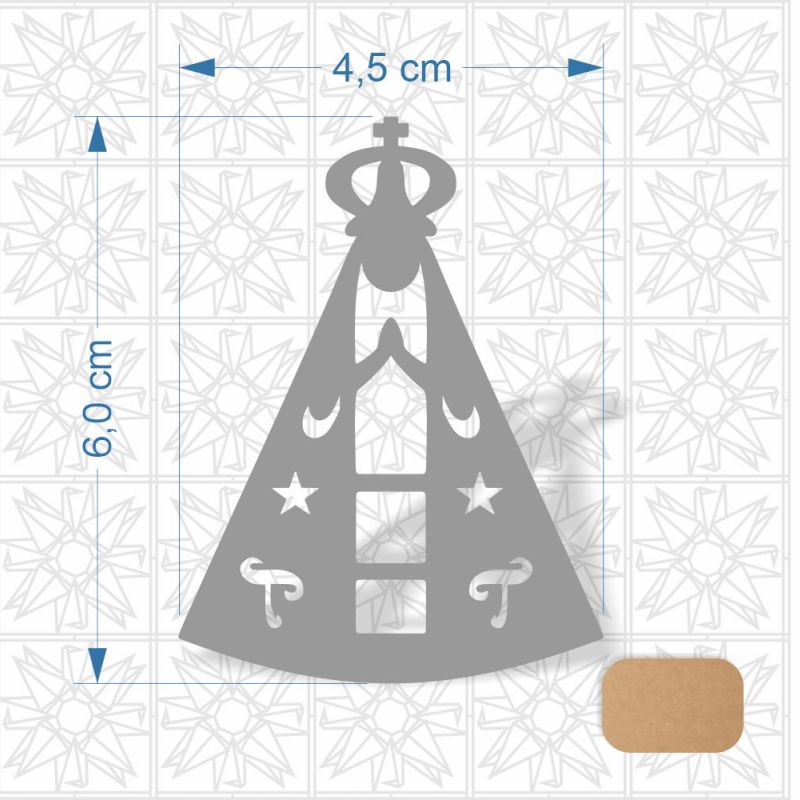 Chaveiro Nossa Senhora em MDF 3 mm cru