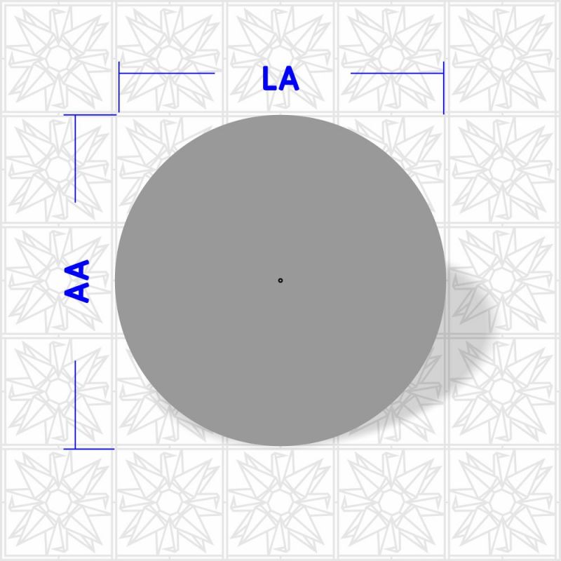 Círculo liso com marcação no meio