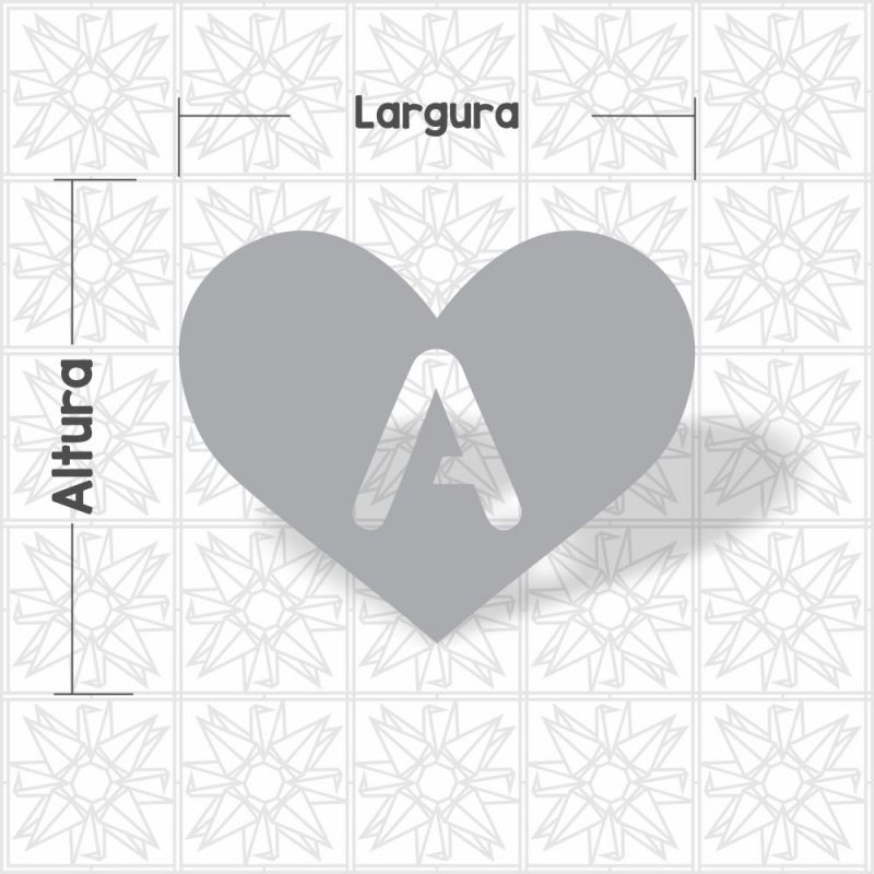 Coração Letra A Vazada 