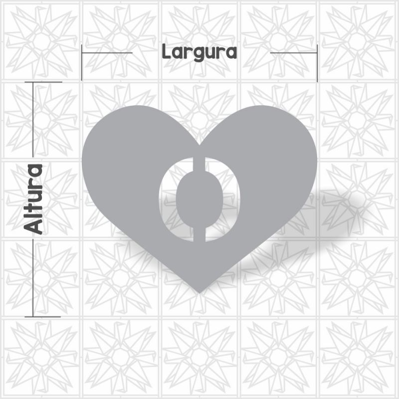 Coração Letra O Vazada