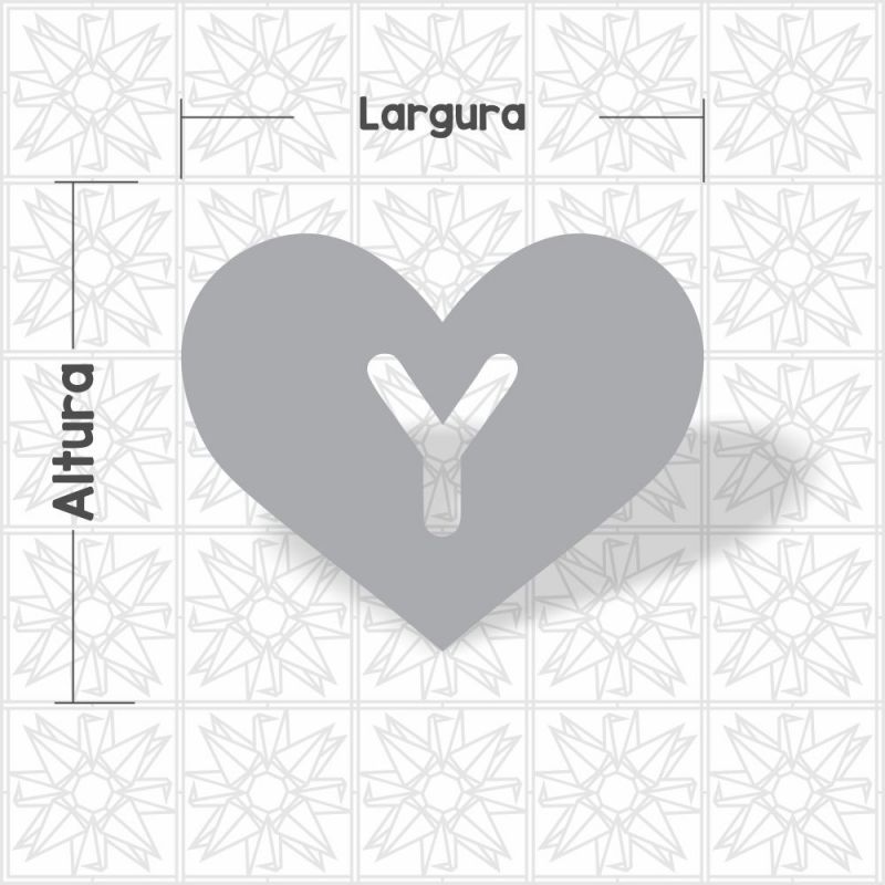 Coração Letra Y Vazada