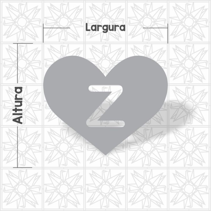 Coração Letra Z Vazada