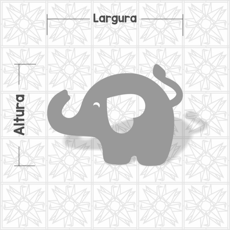 Elefante vazado coração