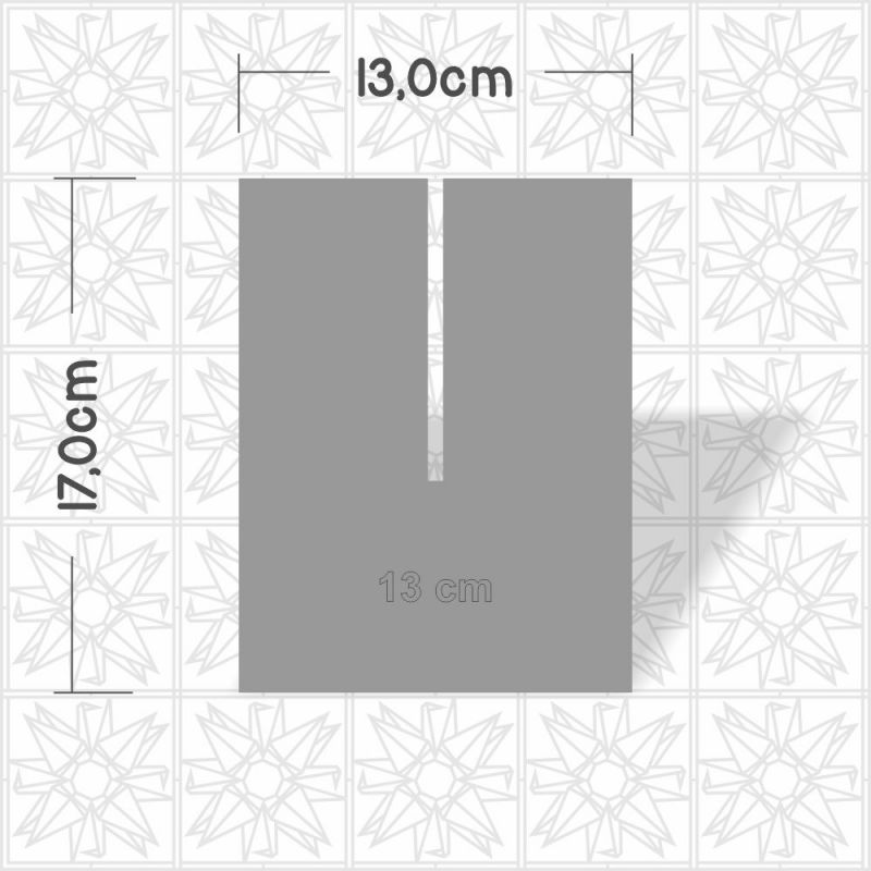 Gabarito/Molde para laço 13 cm