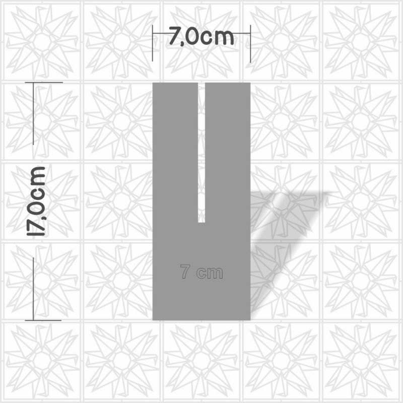 Gabarito/Molde para laço 7 cm
