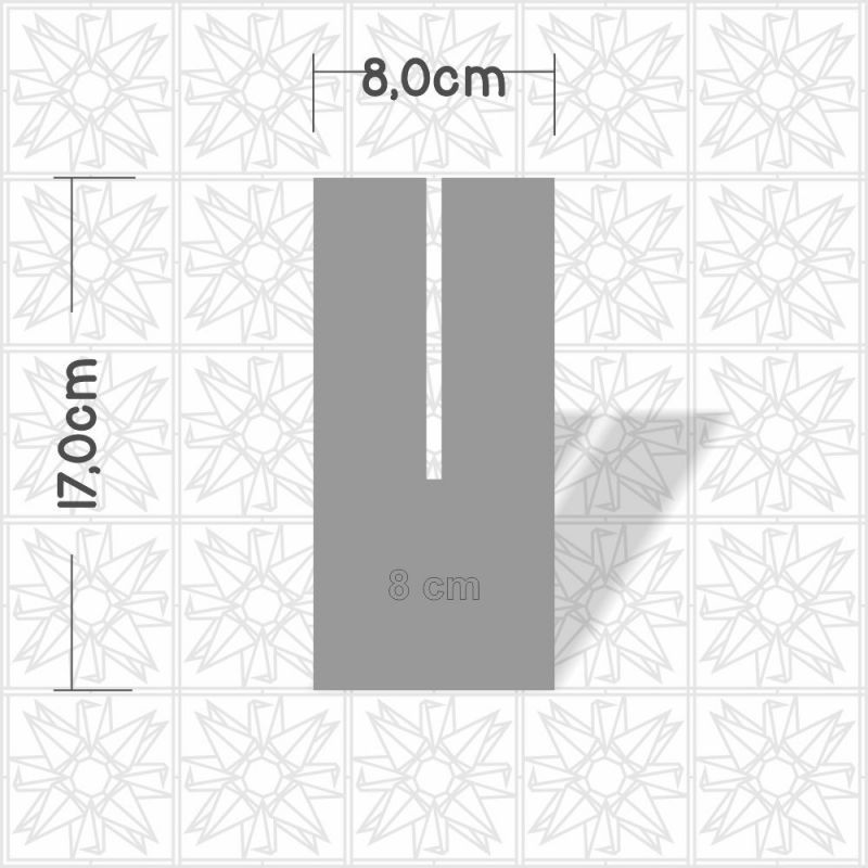 Gabarito/Molde para laço 8 cm