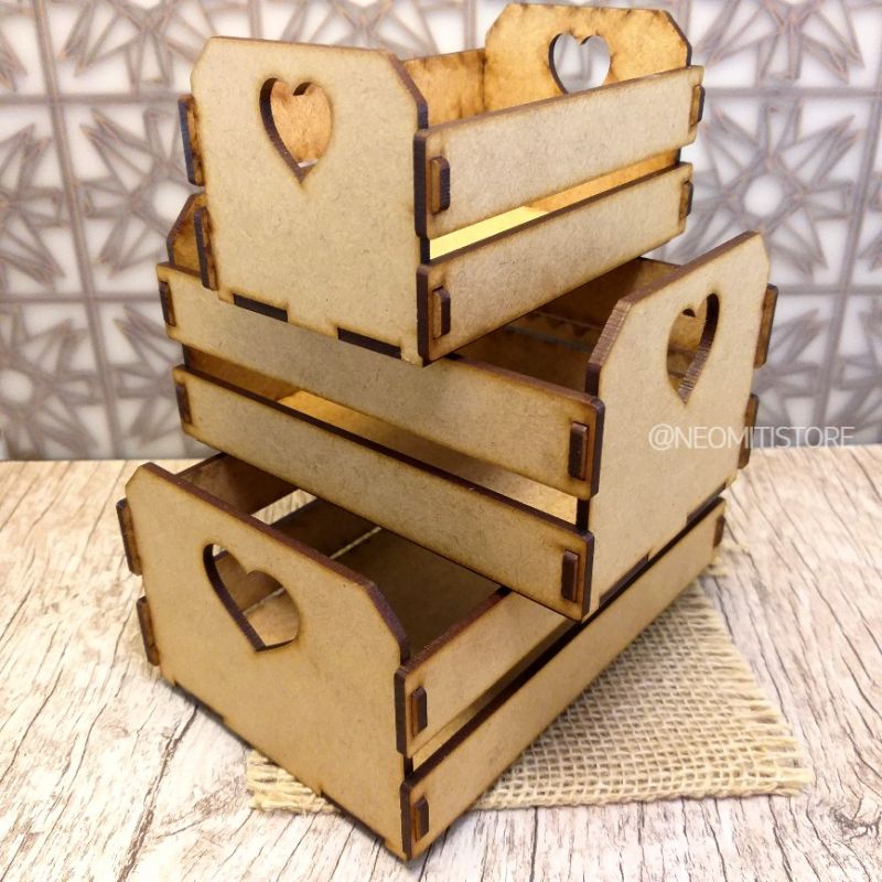 Mini Caixote - Coração