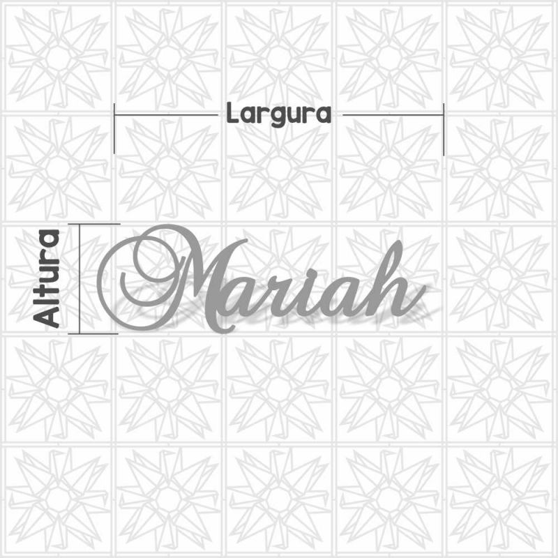 nome Mariah cursivo