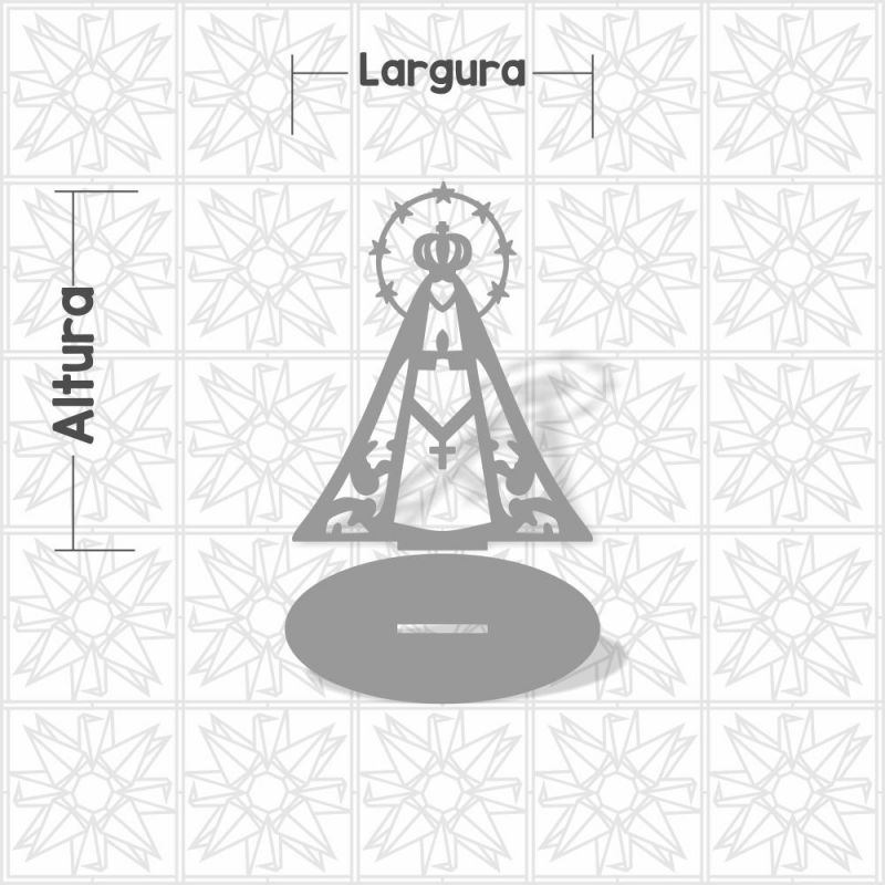 Nossa Senhora com base em MDF de 3mm cru