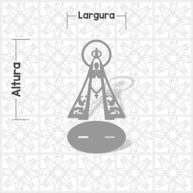 Nossa Senhora com base em MDF de 3mm cru