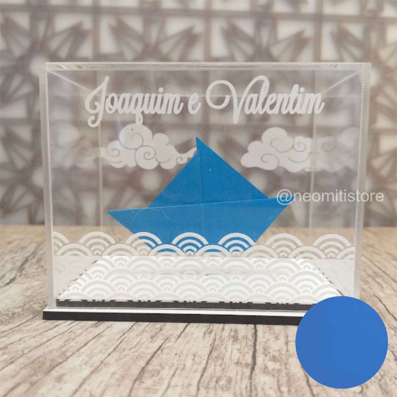 Origami Barco - Azul