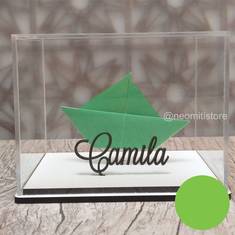 Origami Barco - Verde