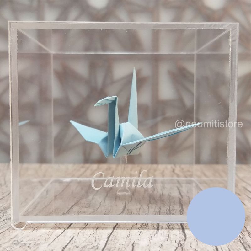 Origami Tsuru - Azul claro